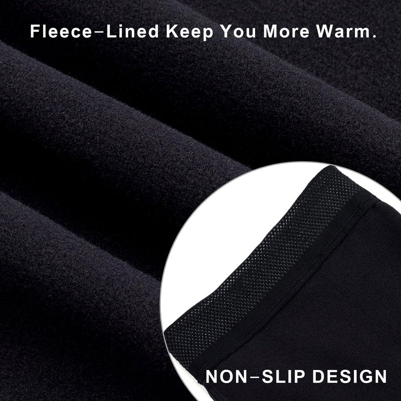 qualidyne Cycling Leg Warmers Fleece Lined Thermal Long Bike Leg Sleeves Bicycle Biking Leg Warmers. - Image 3